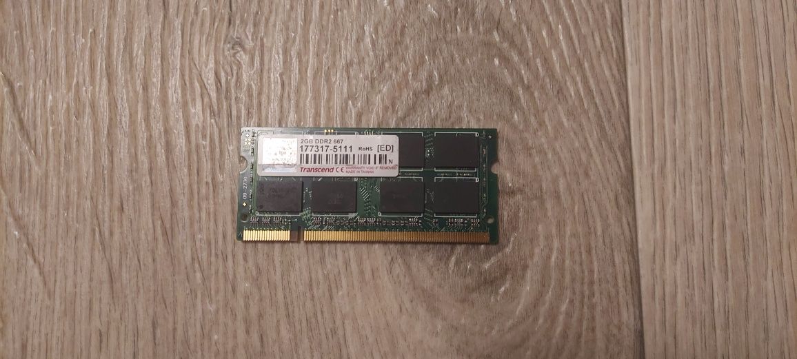 Плашка ОЗУ 2GB DDR2 Transcend для ноутбука