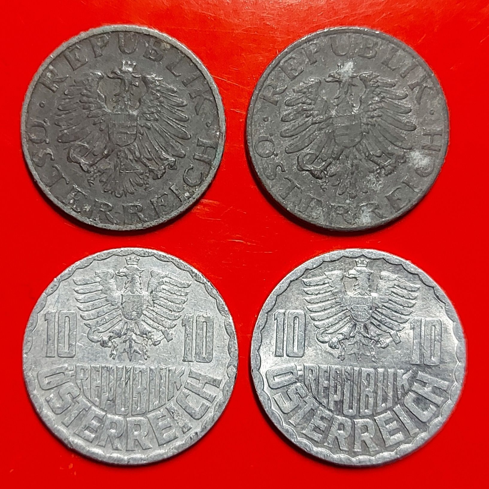 Монеты Австрии разных эпох. Гроши, крони, шилінги