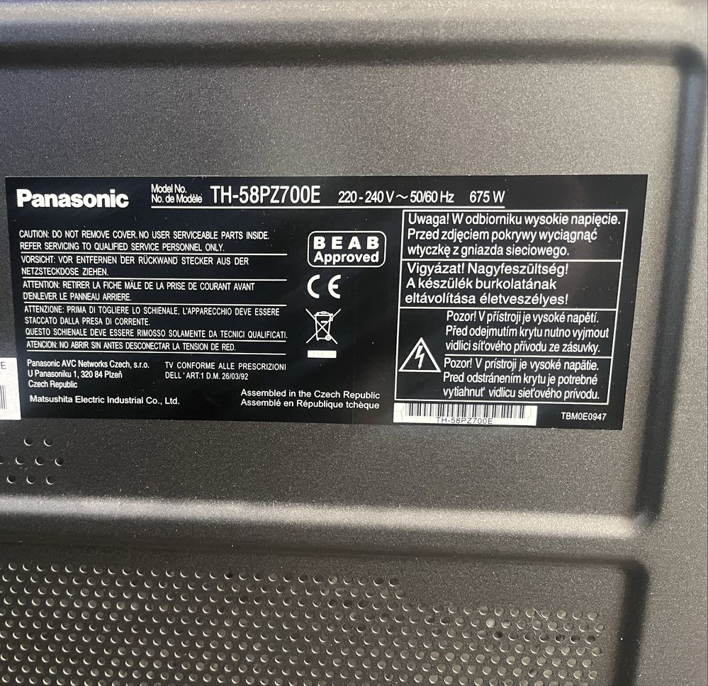 Telewizor plazma 65cal