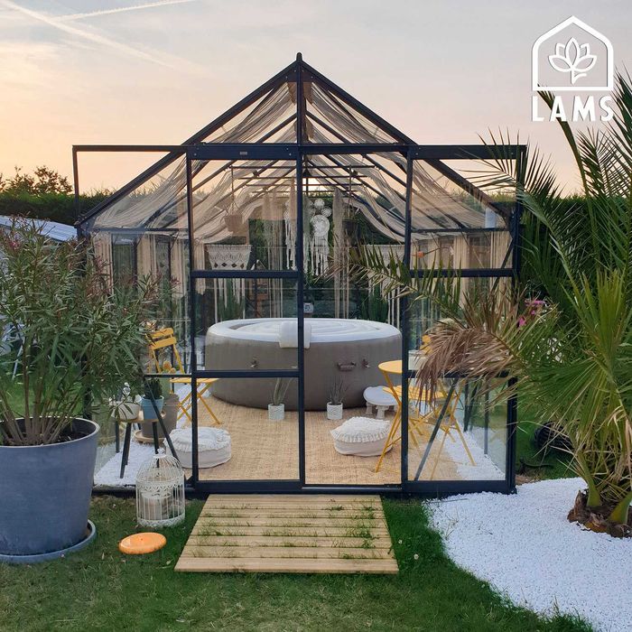 Aluminiowa Szklarnia  szkło hartowane  Duża Wysoka - Black Week!