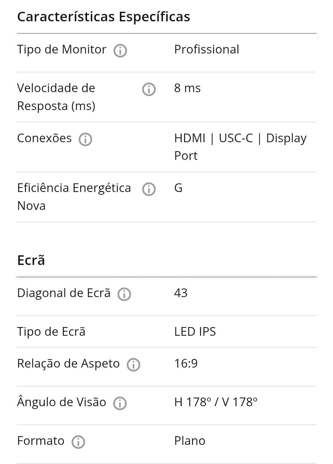Monitor LG 43" 4K