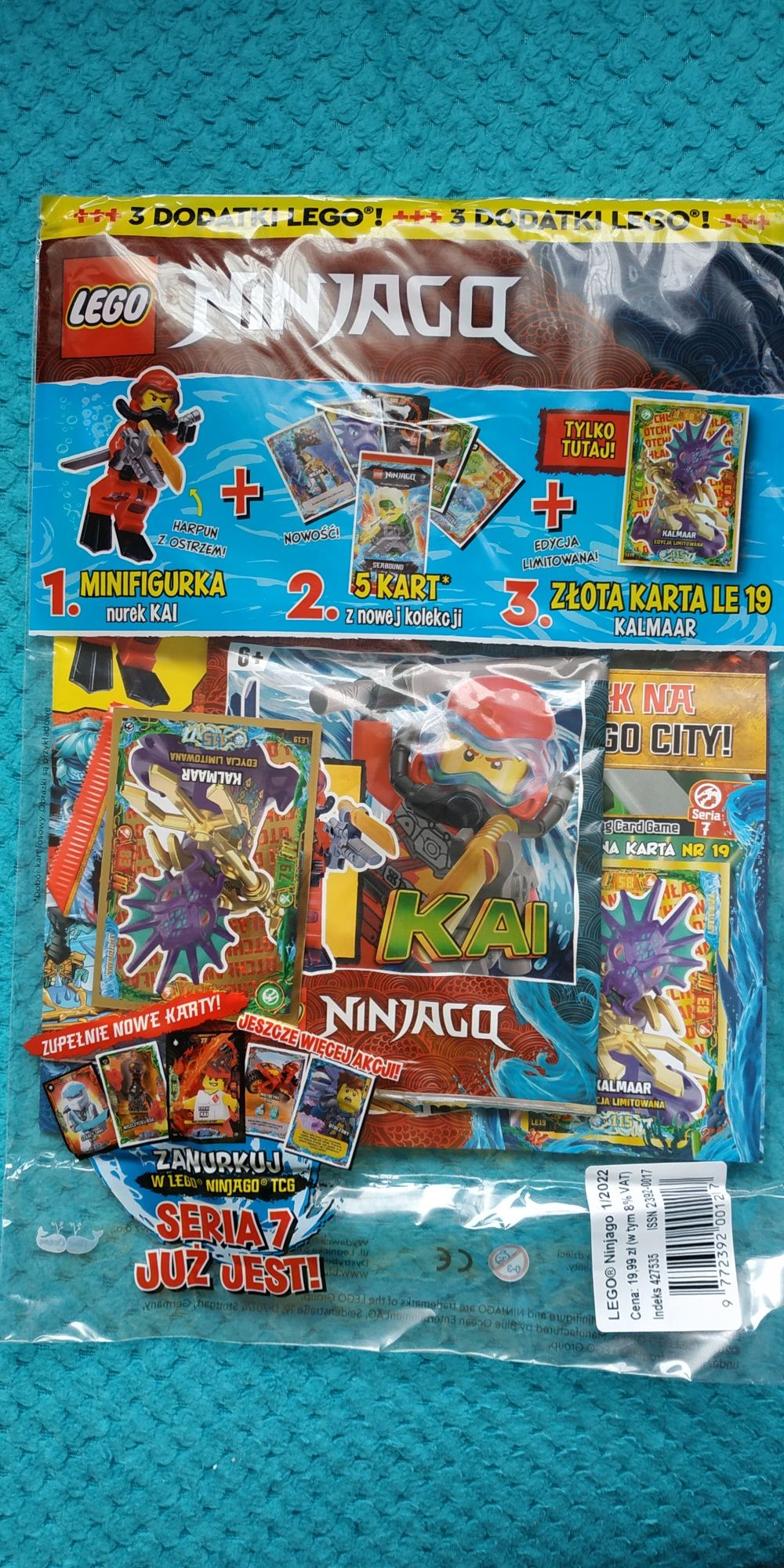 Gazetka LEGO Ninjago +figurka Kai i karty.