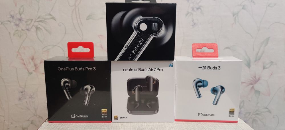 OnePlus buds pro 3, OnePlus buds 3, Realme bads air 7 pro, Nothing ear