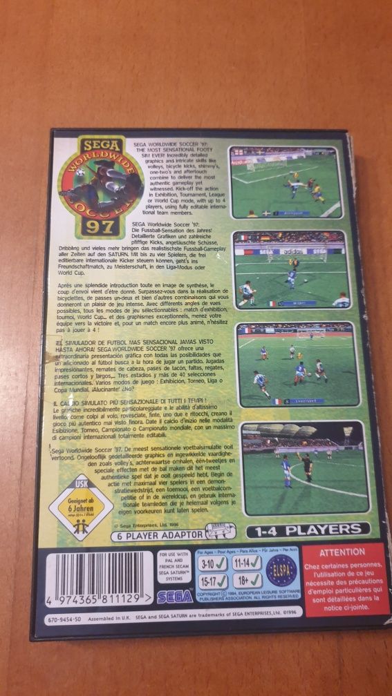 Sega Worldwide Soccer 97 Saturn