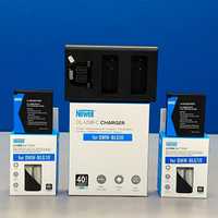 Carregador Duplo Newell + 2x Baterias Panasonic DMW-BLE9/ BLG10 (NOVO)