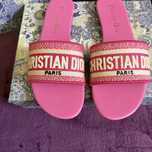 Klapki Christian Dior rożowe