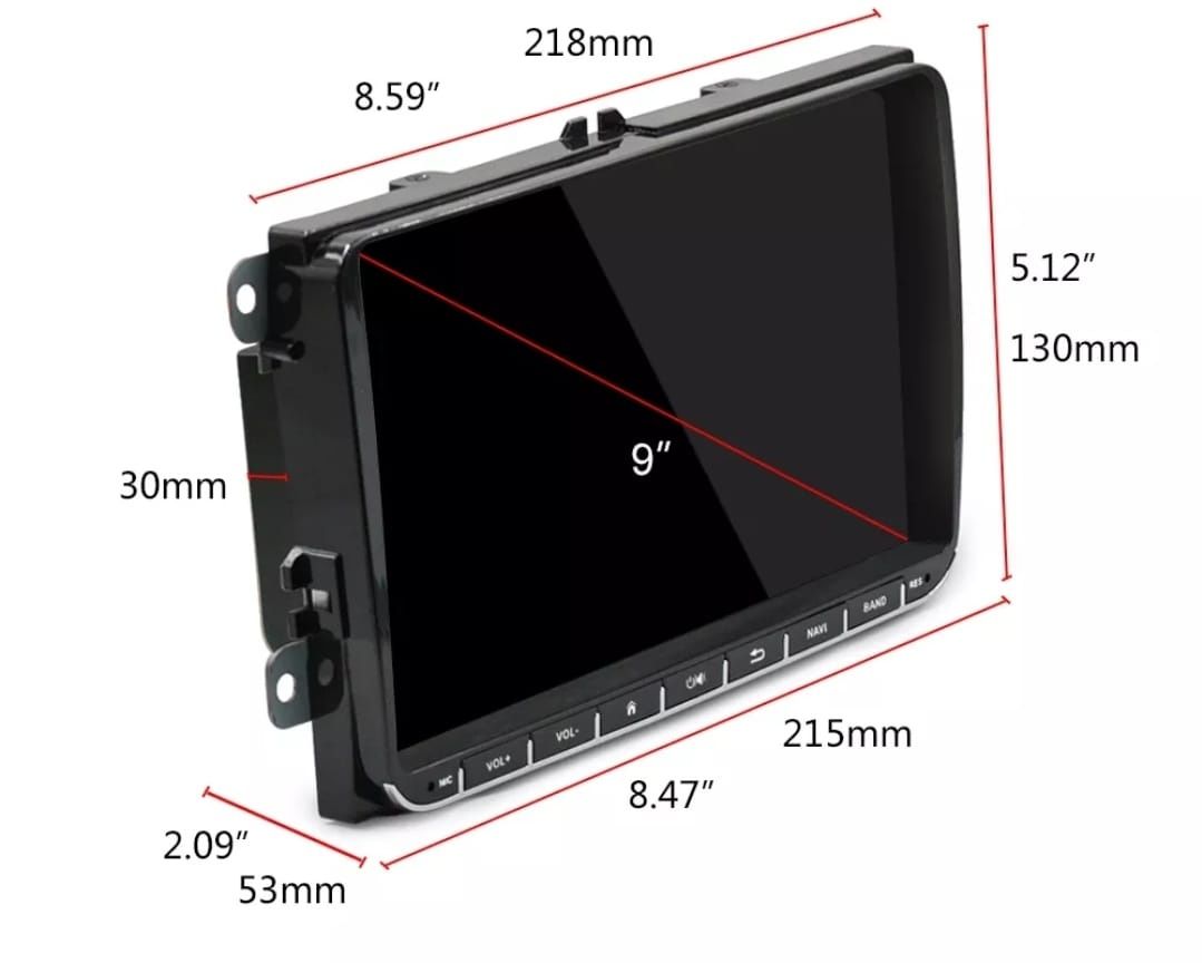 Auto Rádio Android Gps Bluetooth Canbus 2gb 32g Volkswagen Seat Skoda