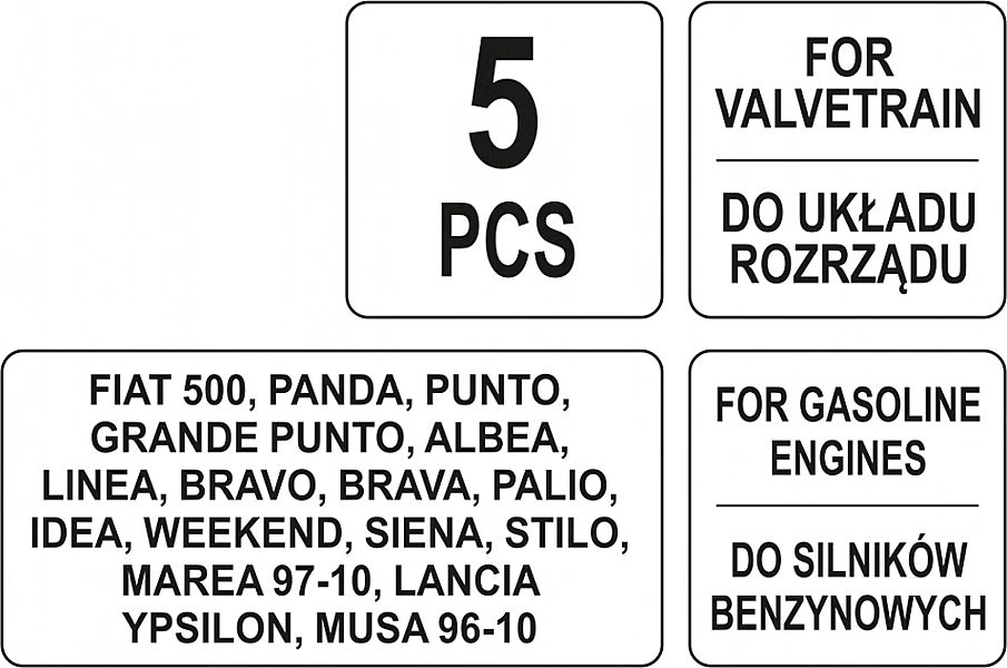 Zestaw blokad rozrządu Fiat 1.2/16v Yt-06016 Yato