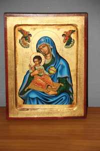 Писана ікона Корфської Божої матері (Керкіри) 32,5х25 см дошка Греція