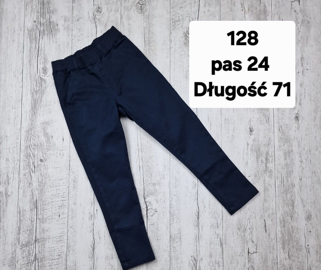 Spodnie bawełniane chłopięce eleganckie wizytowe 86-164