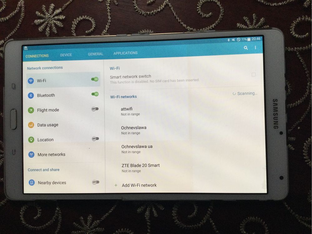 Планшетный компьютер Samsung galaxy tab S