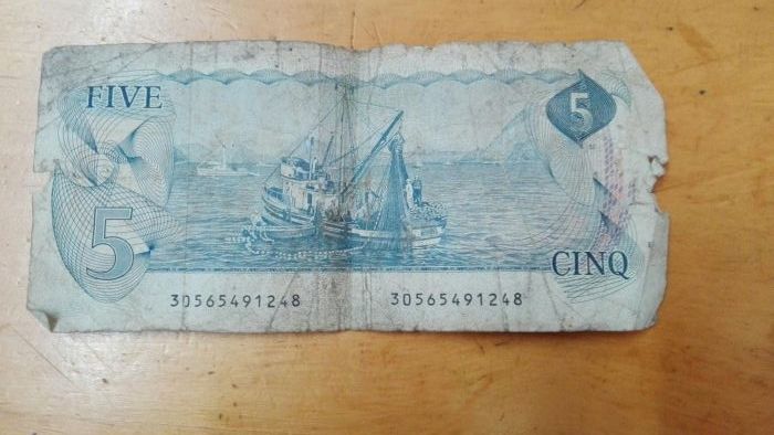 Canada Five dollars 1979r.