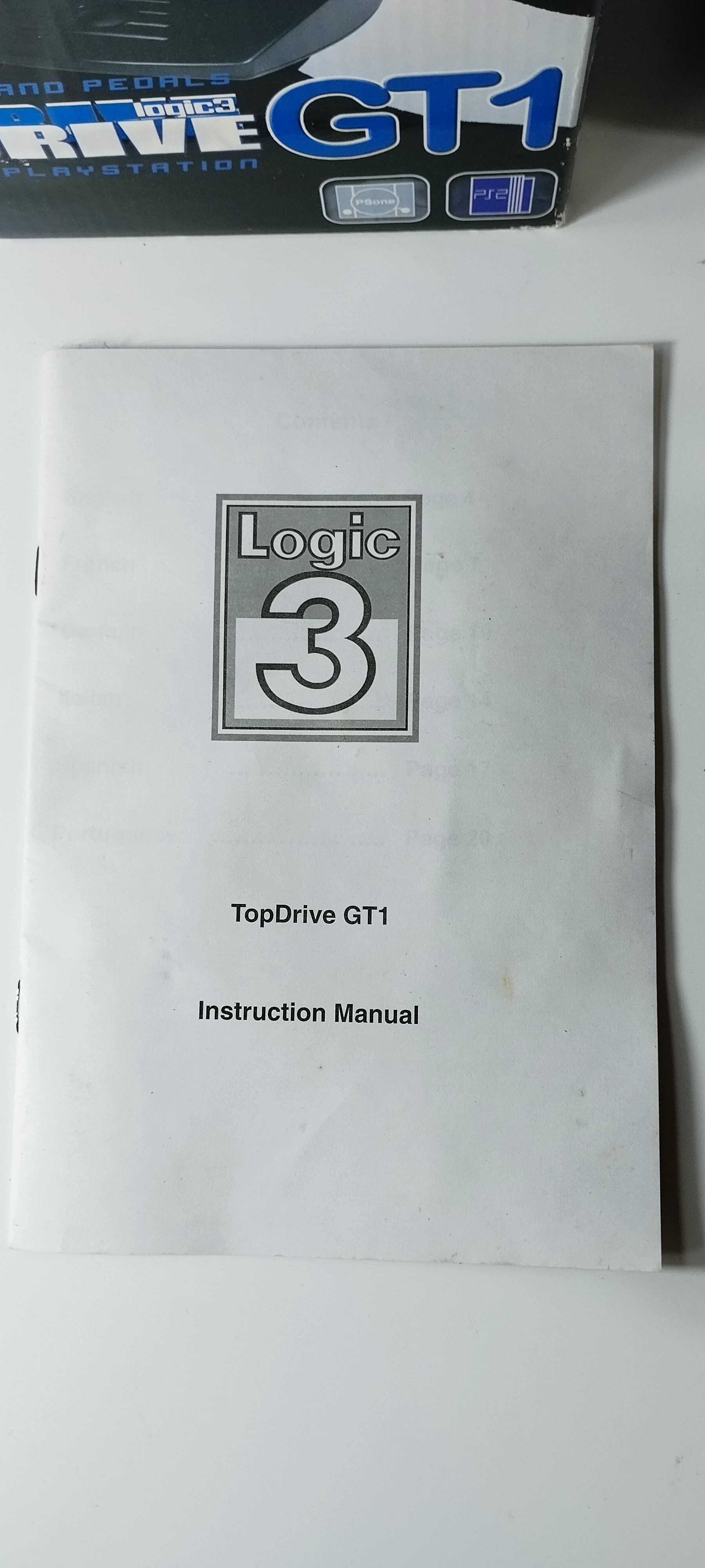 Volante e Pedais Logic3 TopDrive GT1 PS1 e PS2