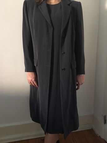 Conjunto casaco comprido e vestido Stivali