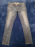 Spodnie damskie jeansy guziki r. 44