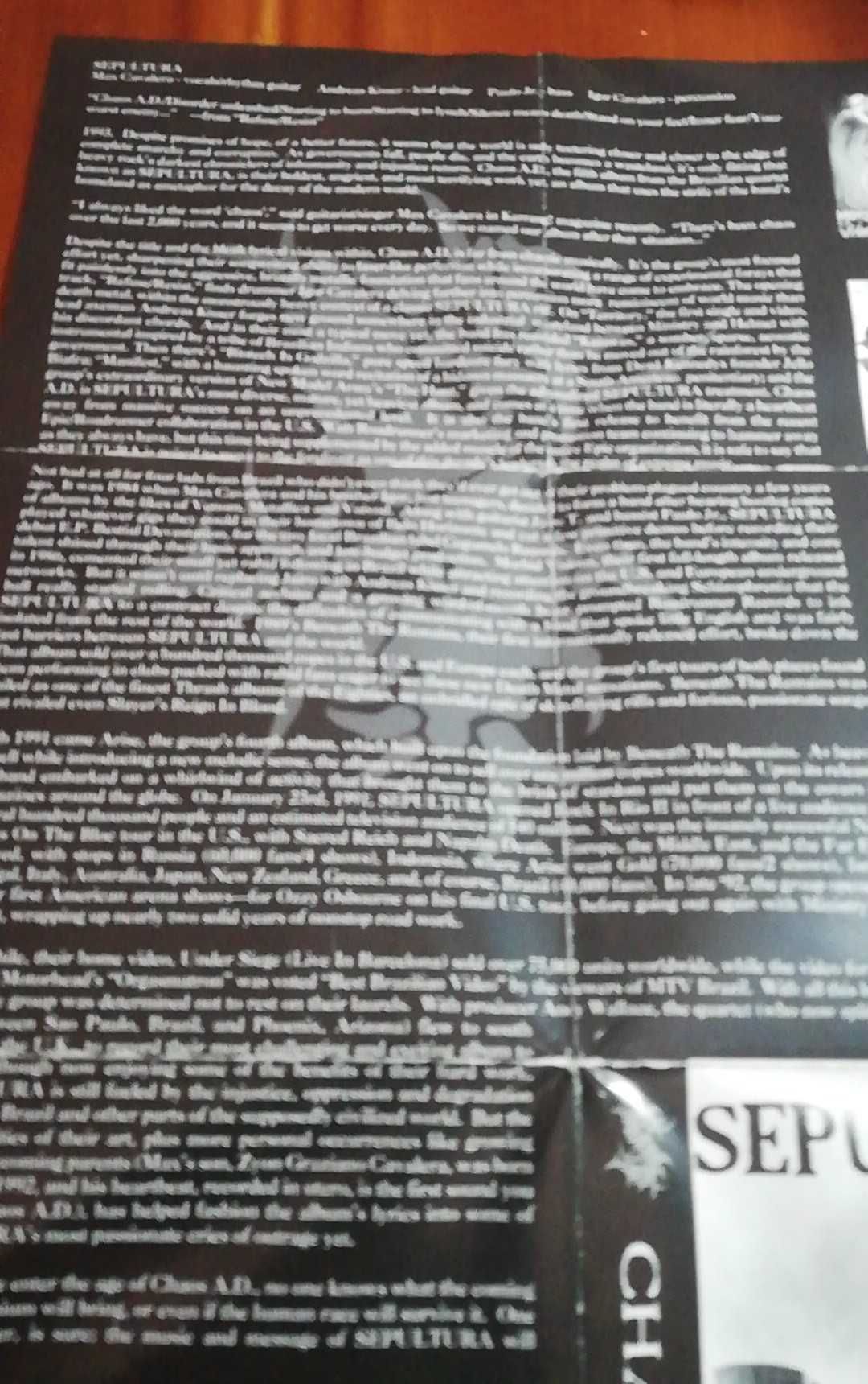 Edição especial do álbum Chaos A.D dos Sepulura., de Setembro de 1993