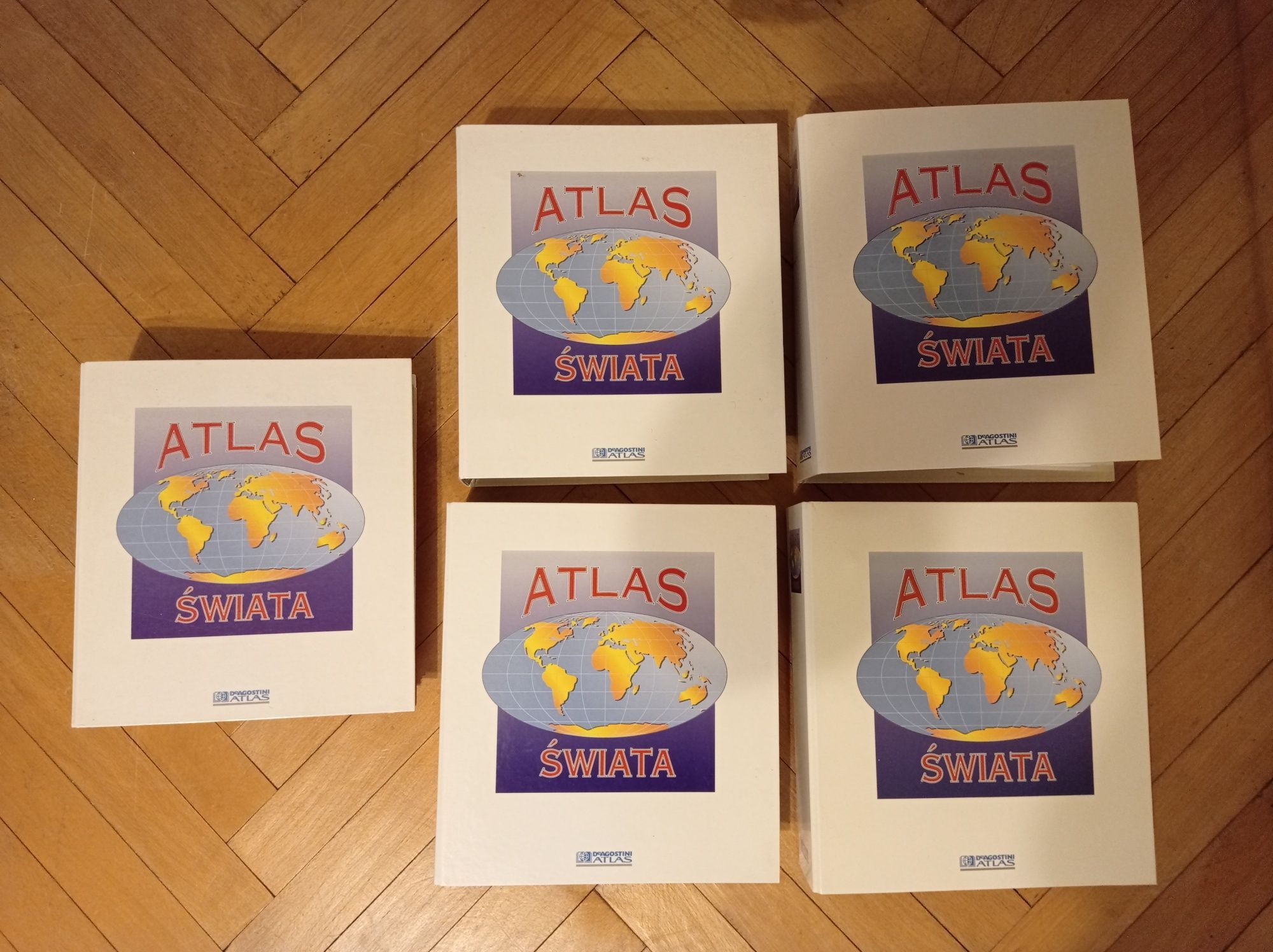 Atlas świata w 5 segregatorach DeAgostini Atlas kolekcjonerski