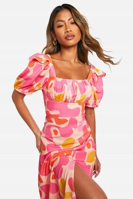 Boohoo 44 Xxl Sukienka Wzorzysta Maxi J29671