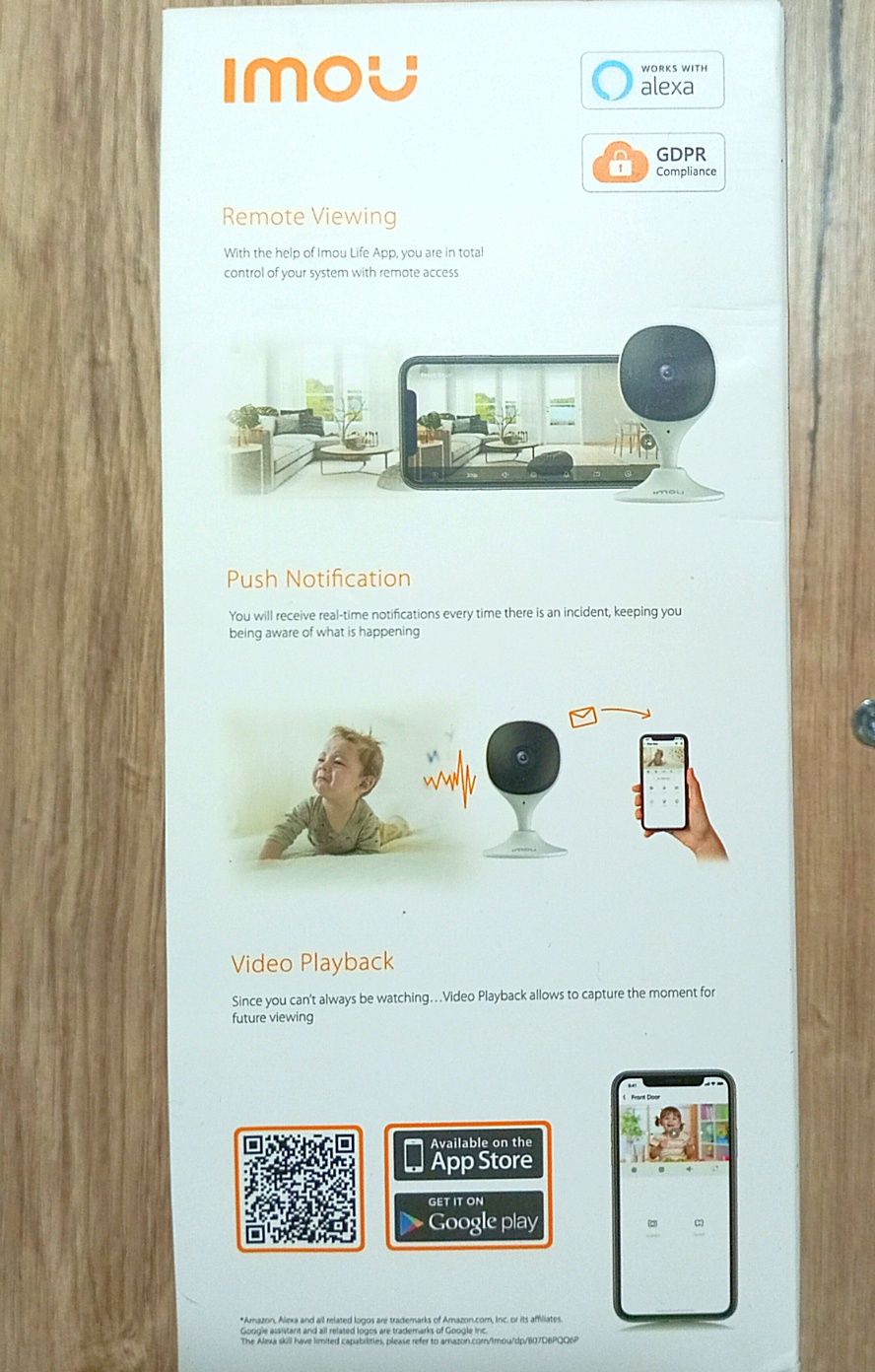 Wifi ip камера відеосп-ня imou cue-2с, 1080p, 2мп+дод.адаптер на 5м