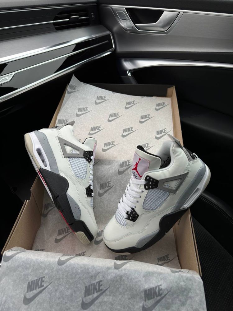 Мужские кроссовки Nike Air Jordan 4 Retro M White Cement [41-45]