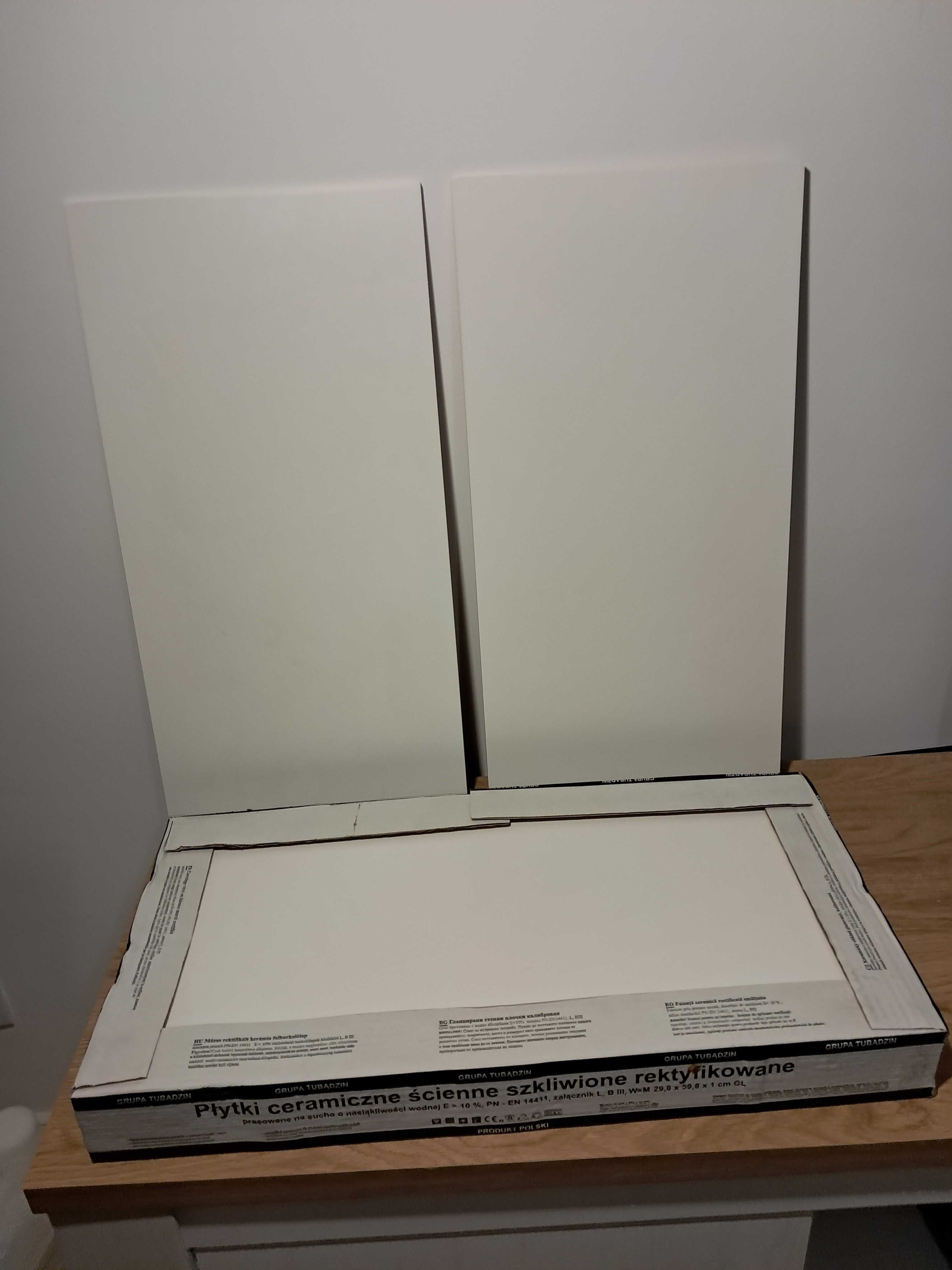 Płytka ścienna DUO WHITE 29.8cmX59.8cm Tubądzin