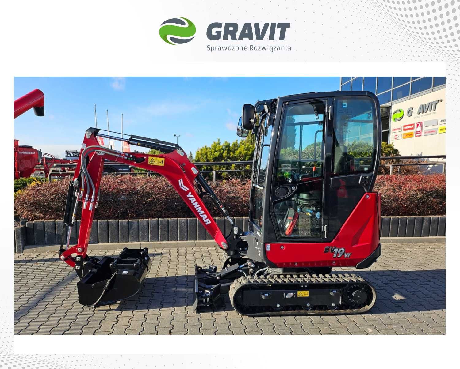 Minikoparka Yanmar SV19 (2 tony) od Autoryzowanego Dealera - GRAVIT