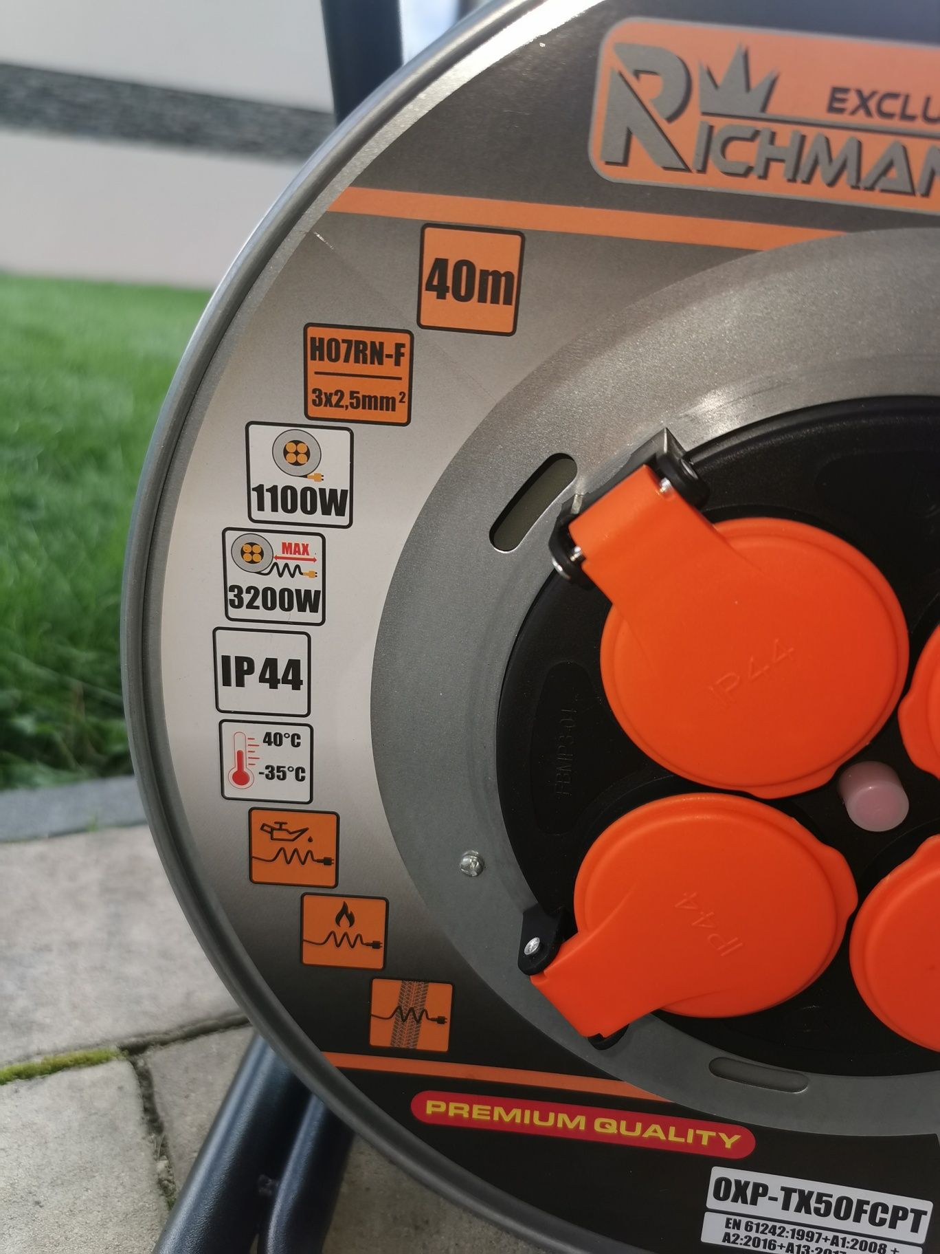 Przedłużacz bębnowy 40m 2.5 mm super jakość