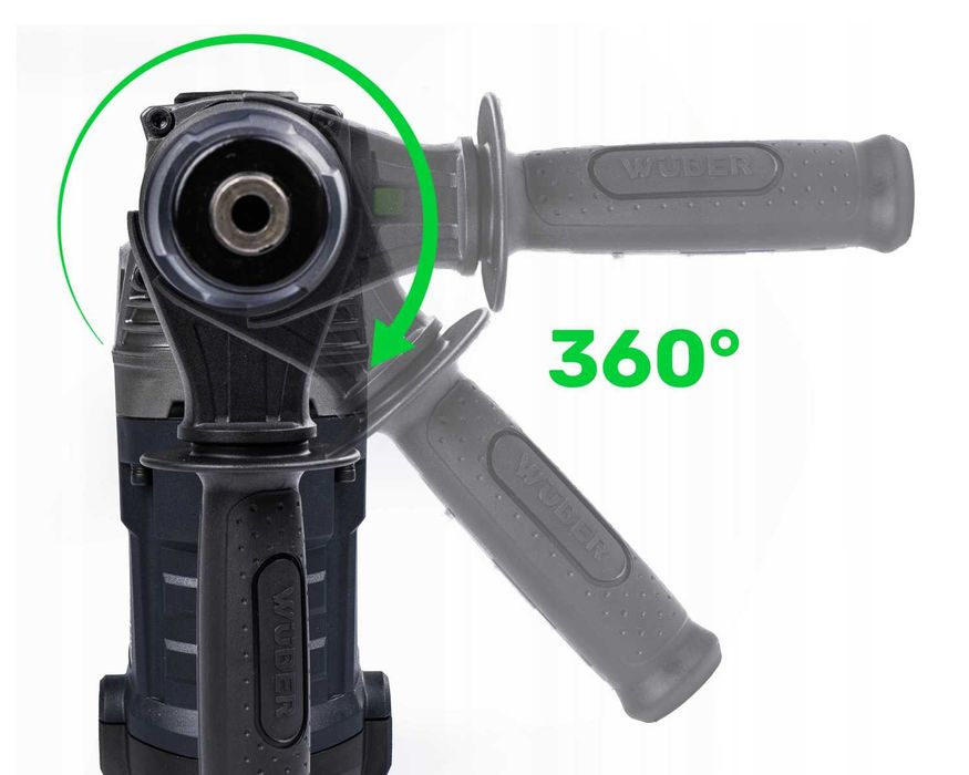 MŁOTOWIERTARKA Wuber 1100W Młot Udarowy 5J Walizka Wiertła Kucie NOWY