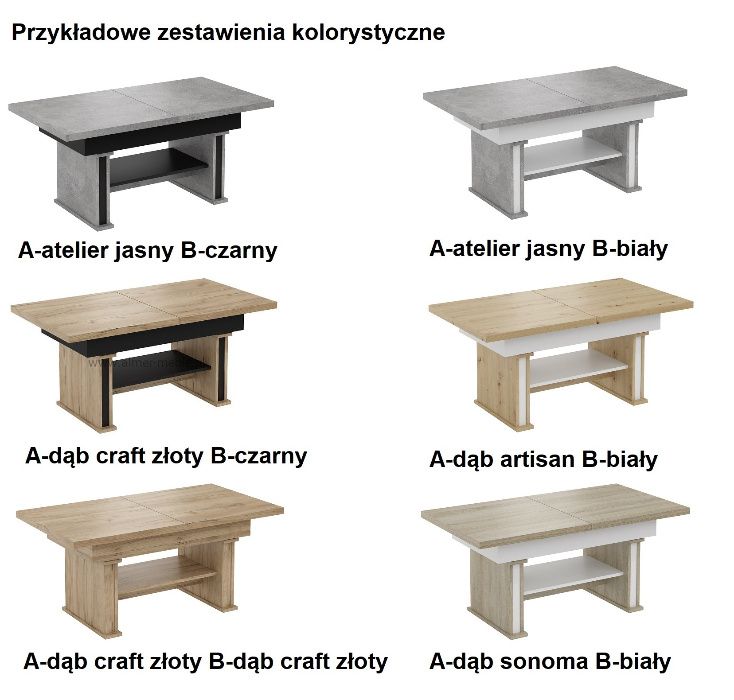 Ławostół Ława Stół L05 dąb wotan wiele kolorów Zmontowany