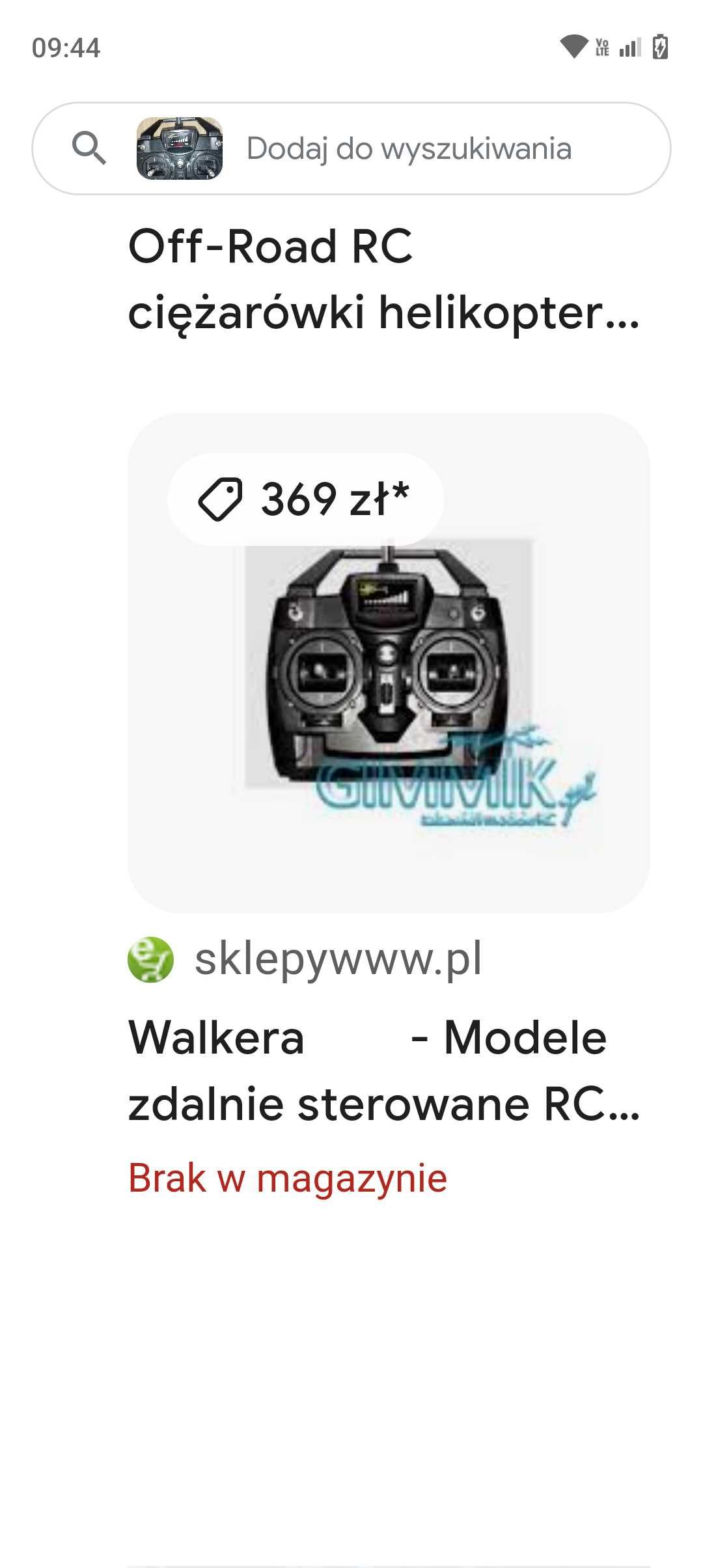 WALKERA nadajnik pilot kontroler rc drona helikoptera off road