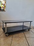 Mobilny stolik kawowy Bauhaus, chrom,Mid-century ,space-age,vintage