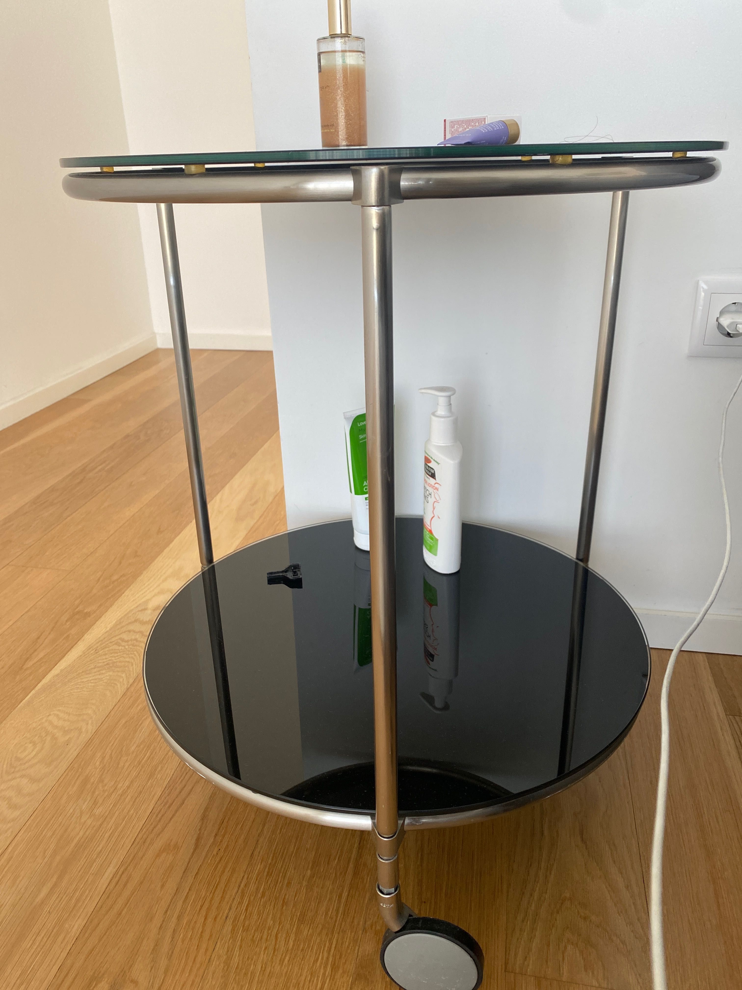 mesa IKEA de apoio tampos em vidro