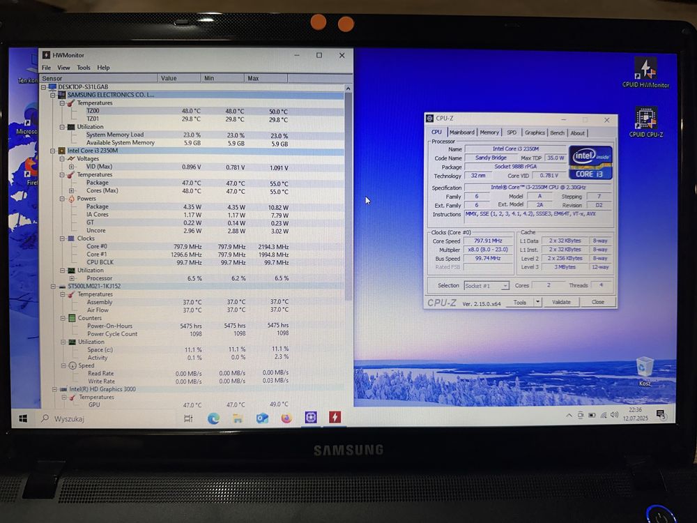Laptop samsung 300E
