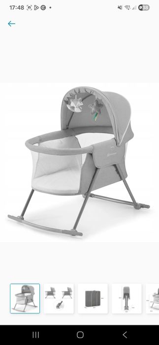 Sprzedam Kinderkraft Lovi łóżeczko z funkcją kołyski Grey