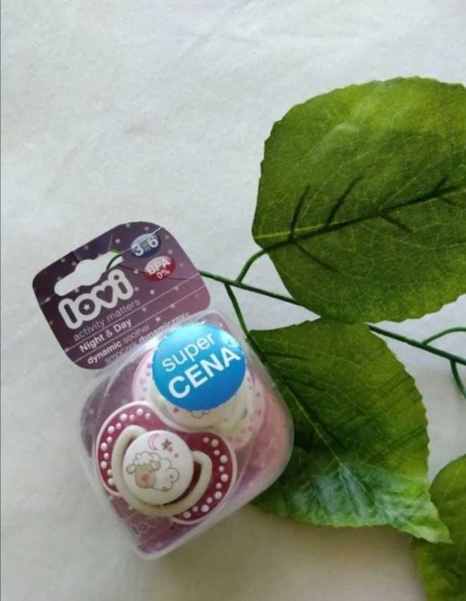 Lovi smoczek smoczki do buzi gryzak 3-6m nocne świecące w nocy