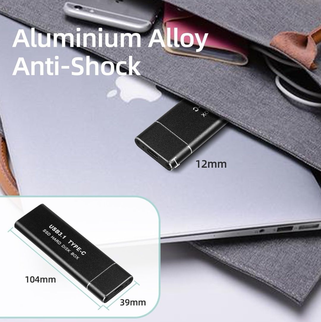Obudowa Dysku USB C 3.1 Adapter M.2 NGFF SSD SATA III Kieszeń na dysk
