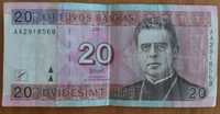 Banknot 20 litów Litwa