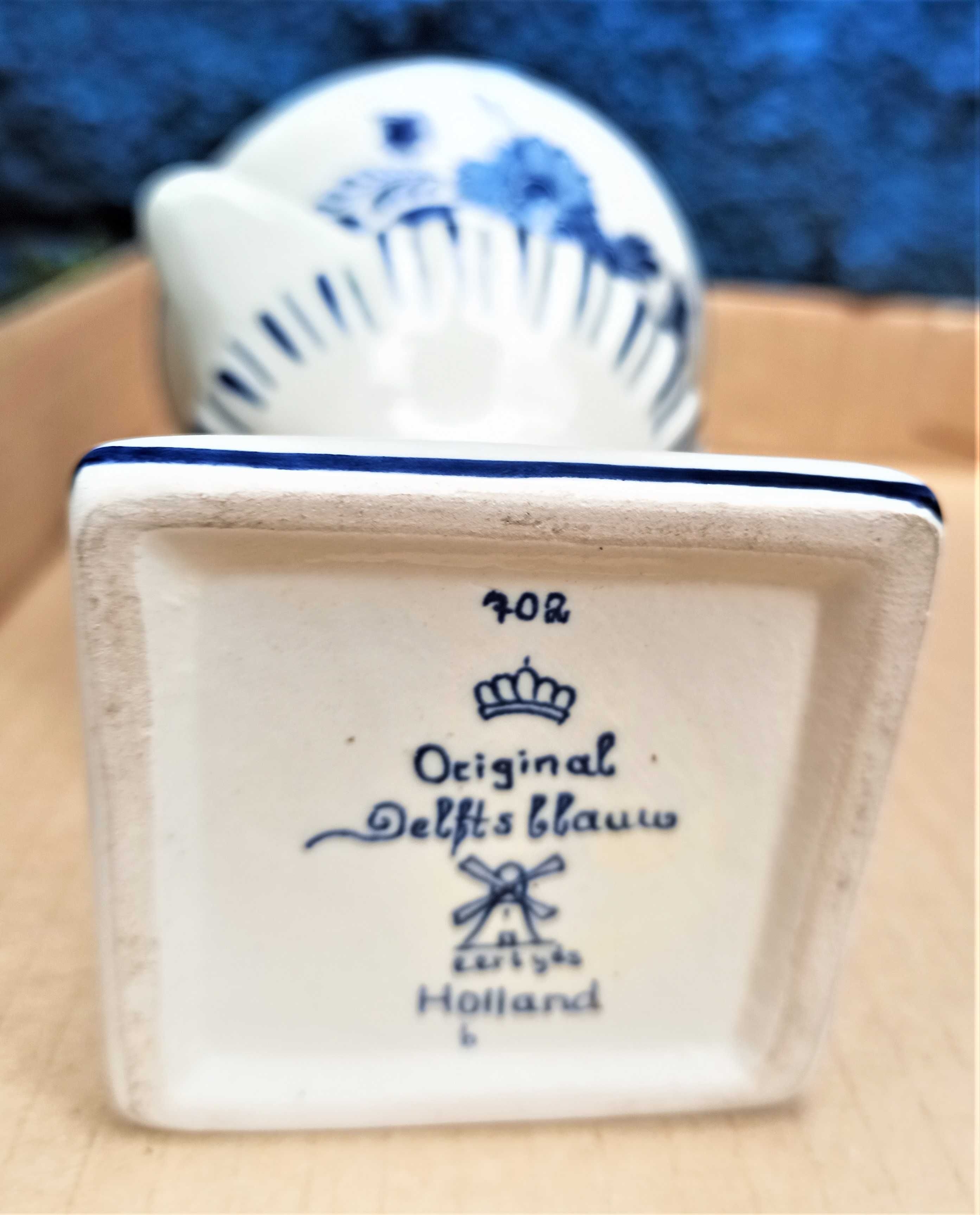 DELFT stary porcelanowy WAZONIK PUCHAR sygn super stan