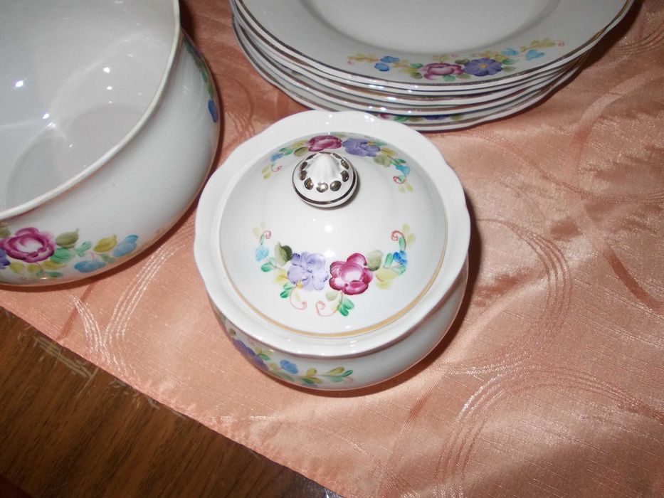 сервиз столовий новый на 6 персон пр-ва УССР Дружковка ручная роспись