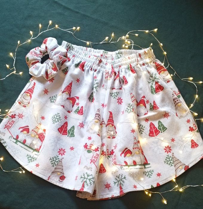 Шорти з фланелі з новорічним принтом
