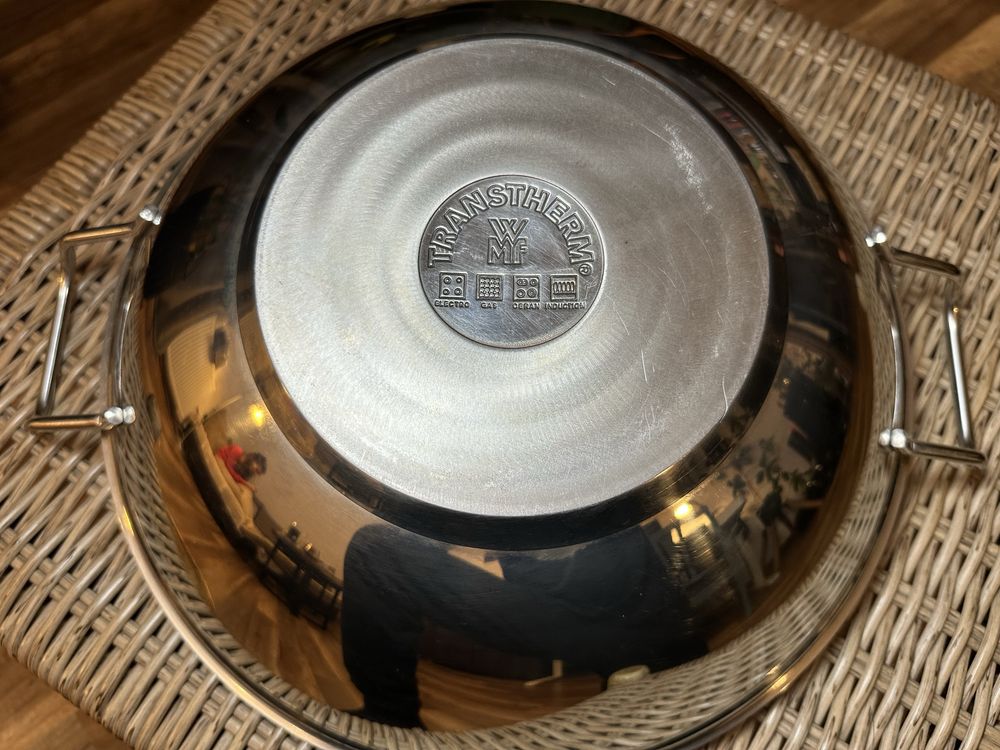 Patelnia profesionalna WMF Wok 36cm z pokrywą 5 L Niemiecki