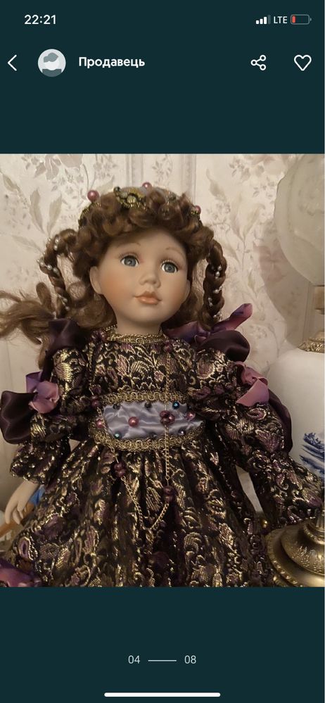 Порцедянова лялька фарфлровая кукла лімітова колекція ляльок Lenox