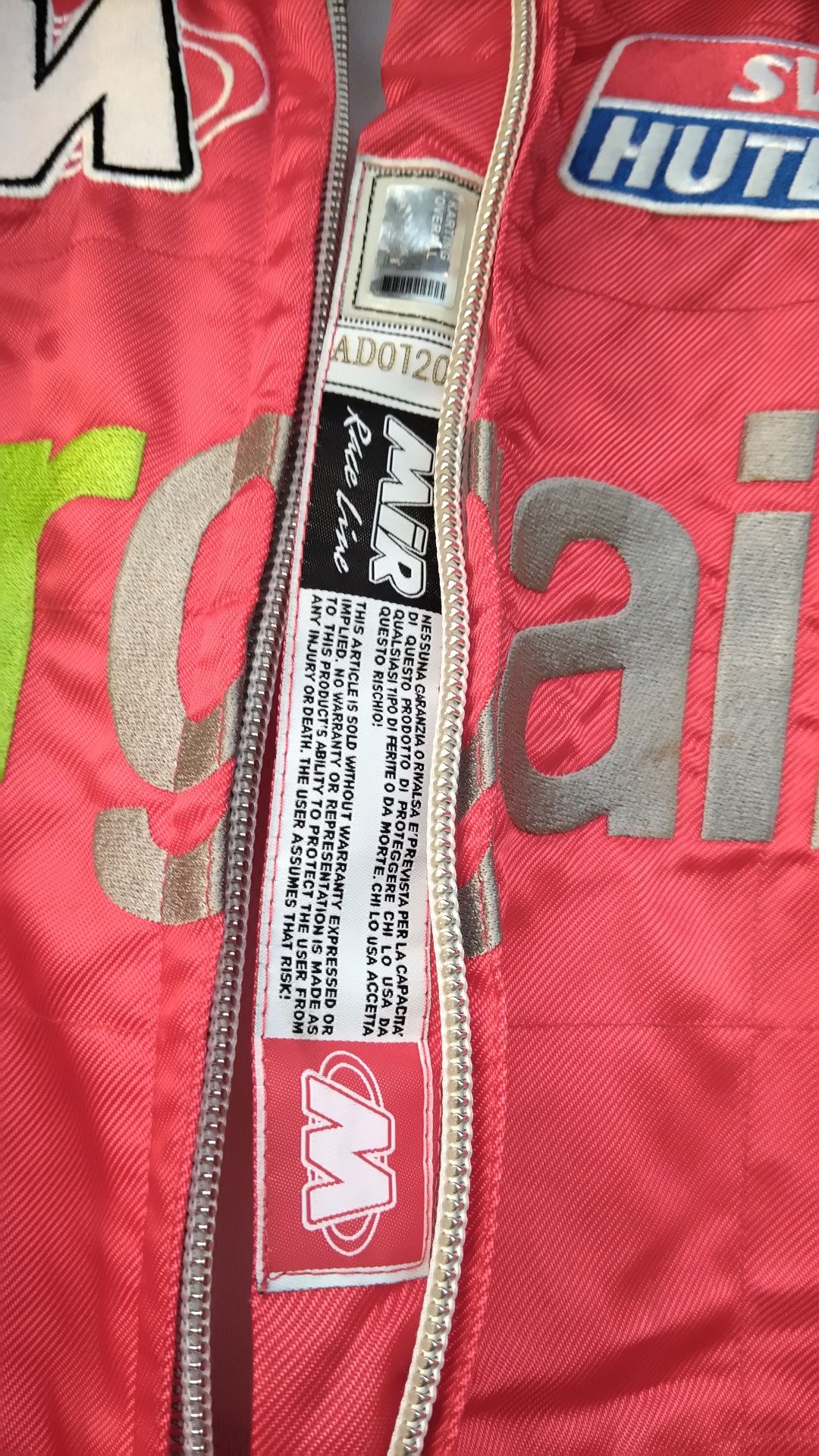 Fato competição para Karting. Marca MIR