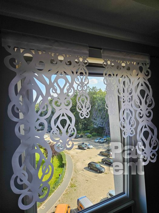 Firana panele ekranowe 60x100 cm żakardowe 2 sztuki na okno białe