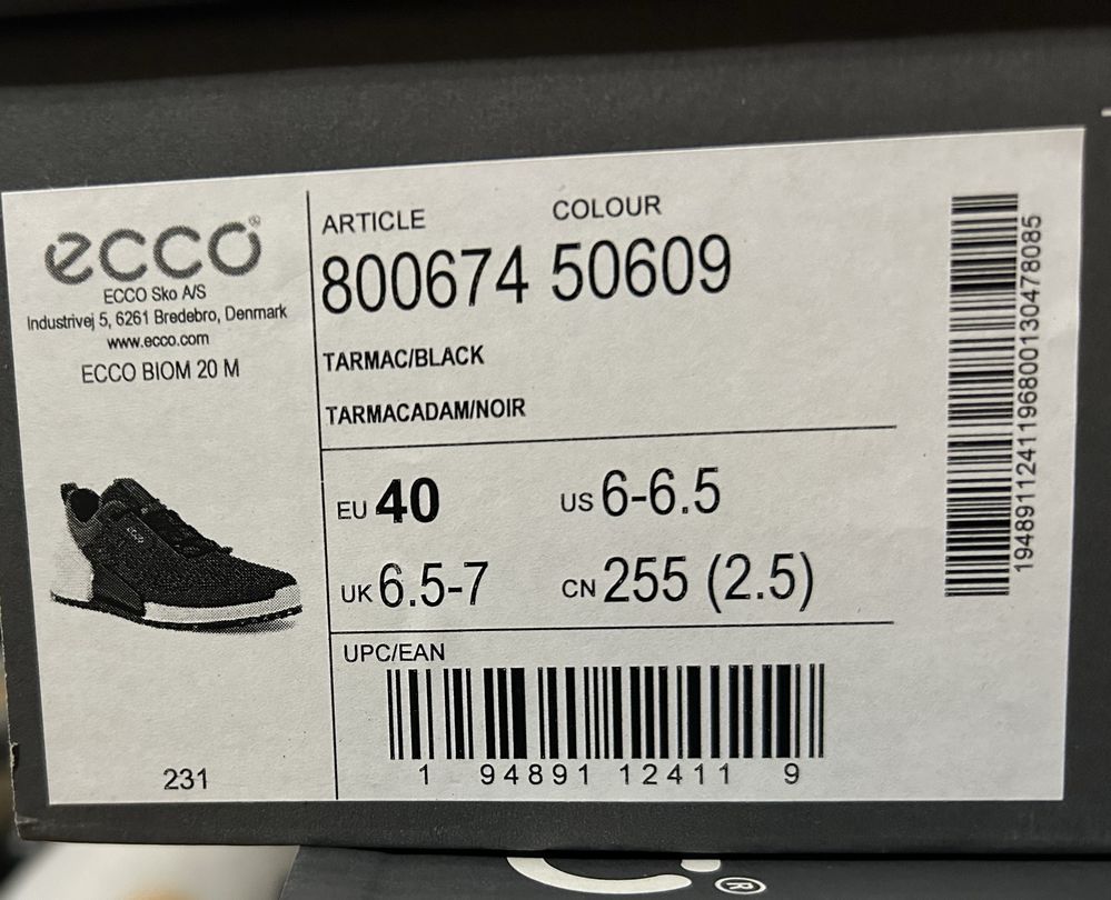 Мужские кроссовки Ecco Biom 20,40,46