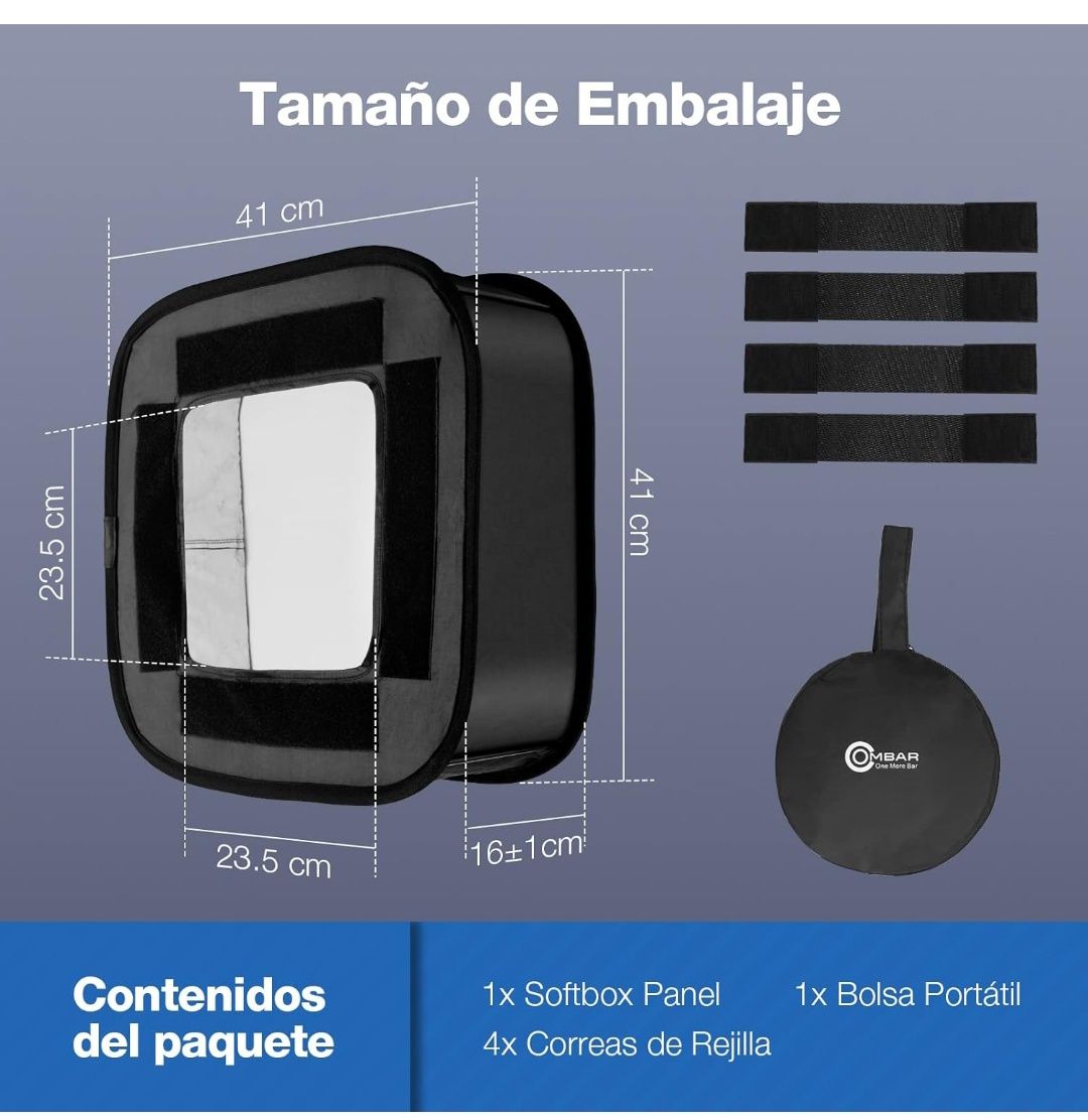 Softbox Difusor para painel led fotografia Ombar NOVO