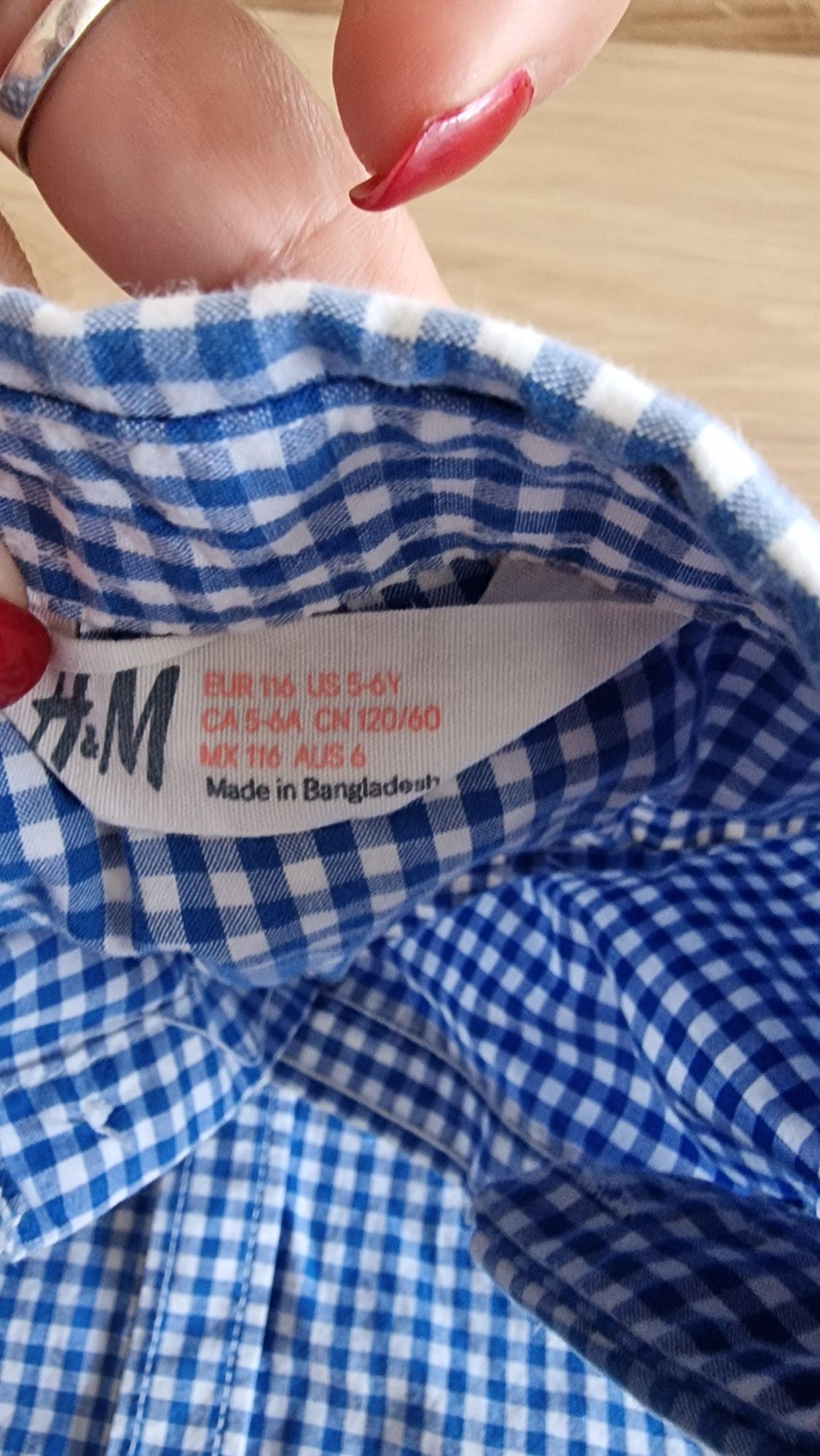 Koszula w kratkę h&m 116
