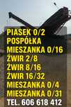 Piach-piach płukany-Żwir-Pospółka-kamień-humus Transport