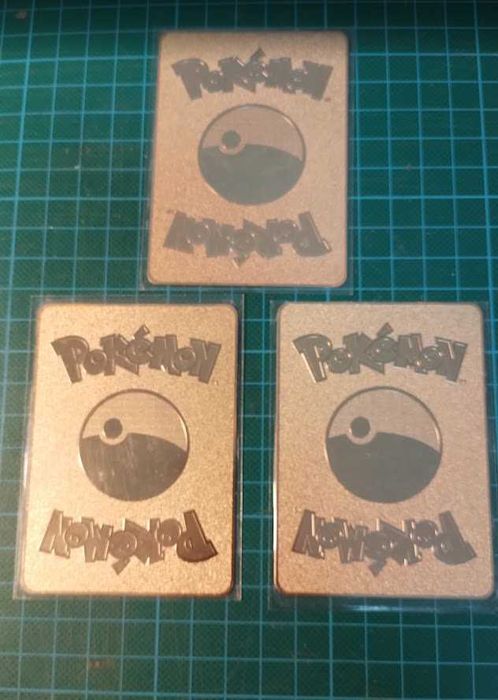 Cartas Pokemon metal douradas - Venusaur Charizard Blastoise