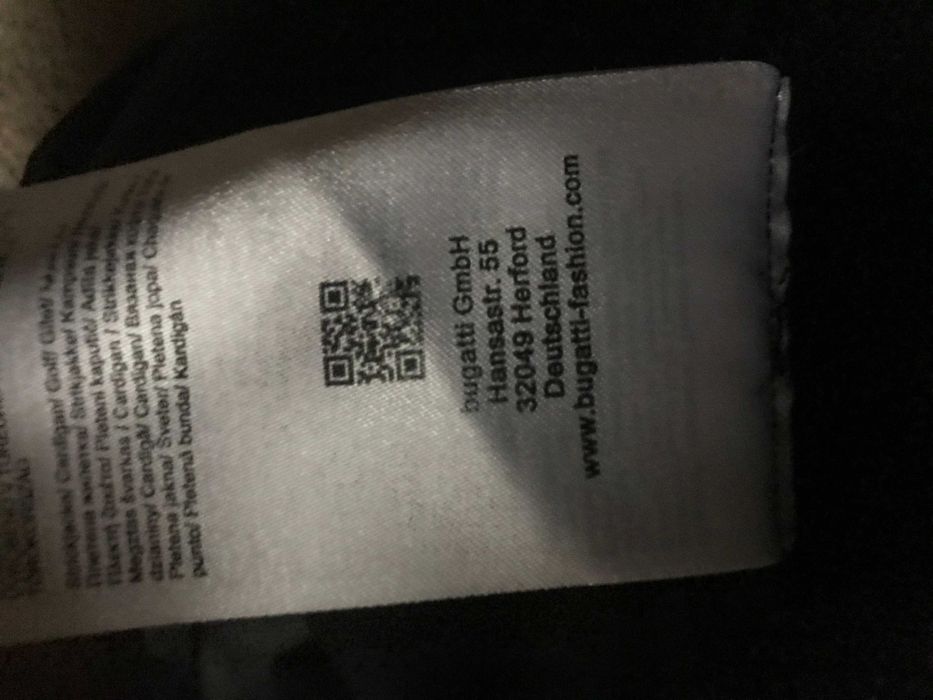 Чорна чоловіча утеплена кофта з кишенями Bugatti розмір S